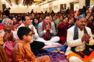 मुख्यमंत्री ने डोईवाला में विधायक श्री प्रेमचंद अग्रवाल द्वारा आयोजित श्रीमद् भागवत कथा कार्यक्रम में सम्मिलित हुए