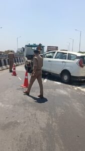 इंडियन ऑयल टैंकर पर हरियाणा गाड़ी द्वारा पीछे से टक्कर मारी गई जिसमें 6 लोग घायल हो गए