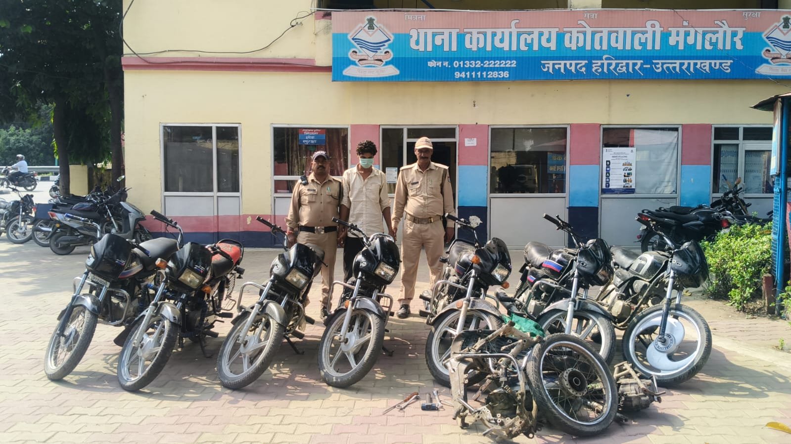 हरिद्वार पुलिस का मोटर साईकिल चोरो के विरुद्ध लगातार कार्यवाही जारी
