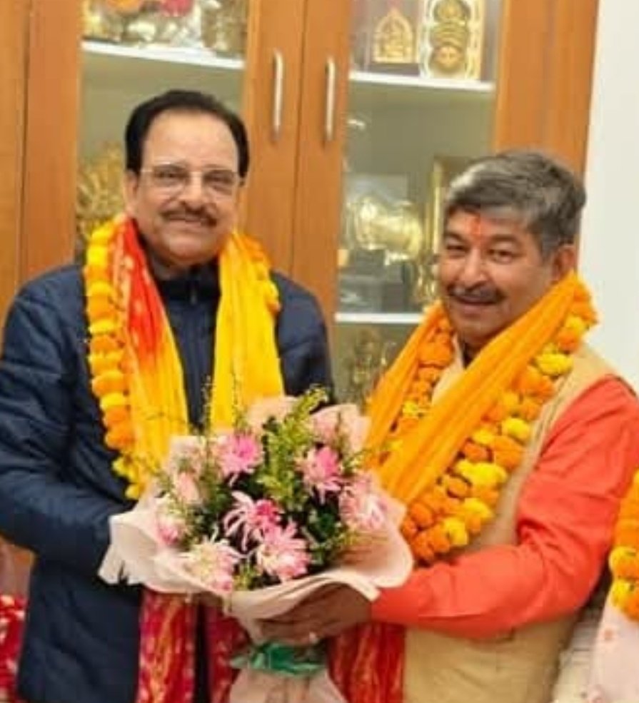 राज्यसभा के लिए निर्विरोध निर्वाचित होने पर दिनेश आर्य जी को अजय भट्ट ने दी बधाई एवं शुभकामनाएँ